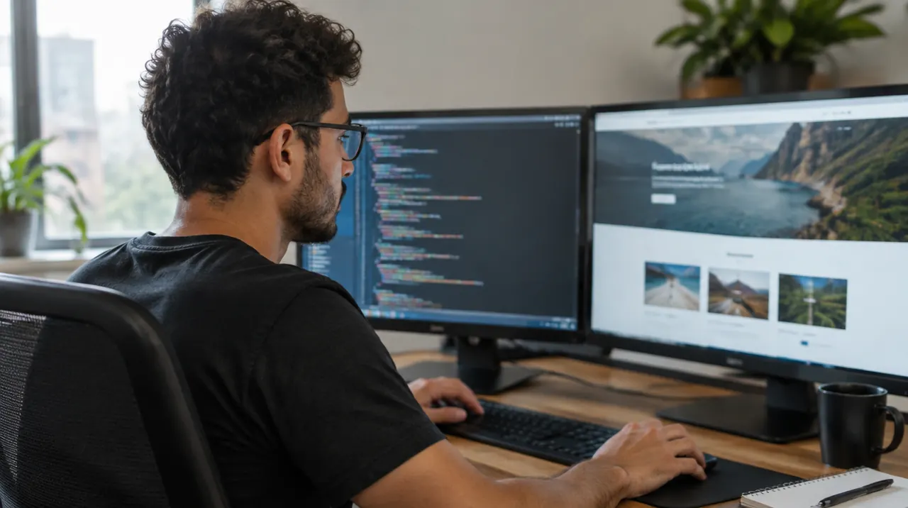 Técnico em Informática para Internet trabalhando